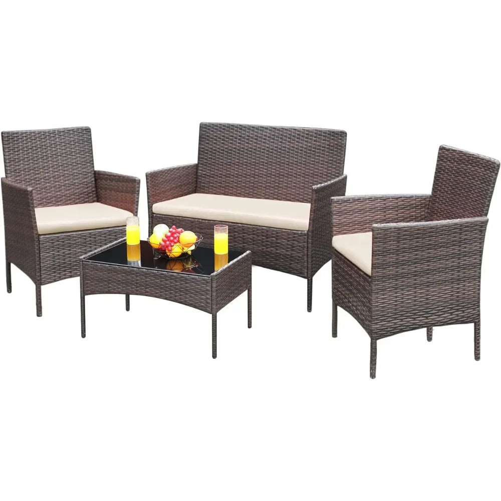 Outdoor Wardrobe Garden Furniture Terrace Brown and Beige
