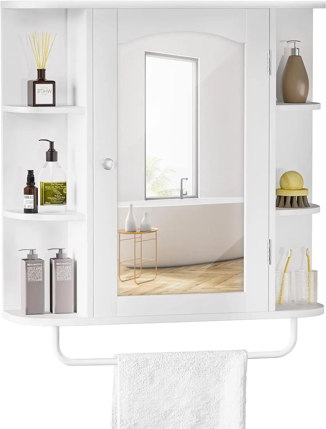 Bathroom Medicine Cabinet with Mirror, Wall Mounted Bathroom Cabinet