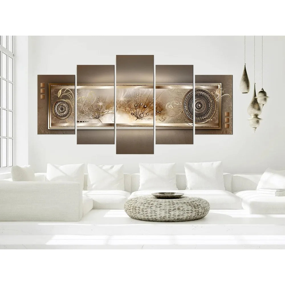 Acoustic Canvas Wall Art Dandelion 90x45 in - 5pcs Picture with Acoustic Foam