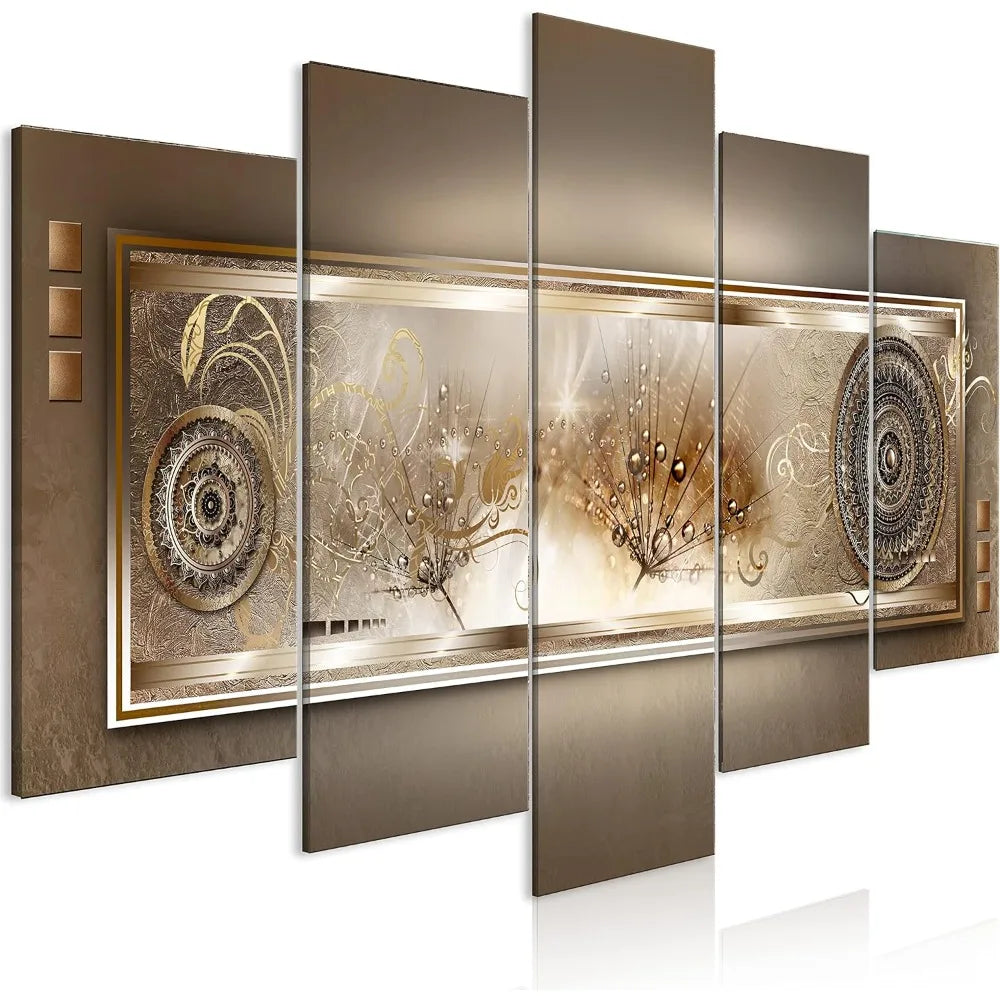 Acoustic Canvas Wall Art Dandelion 90x45 in - 5pcs Picture with Acoustic Foam