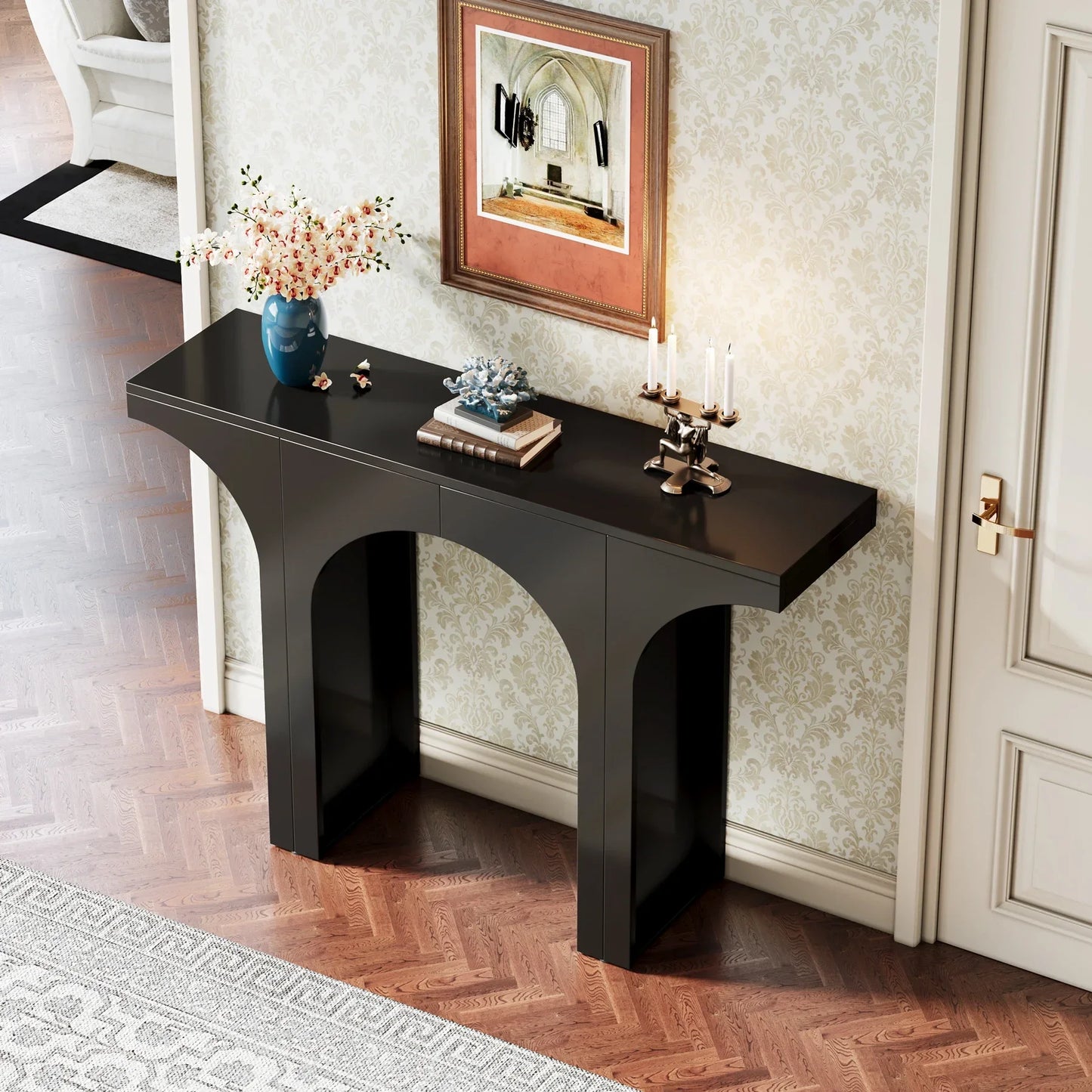 Console Table Wood 33.86"H x 47"W