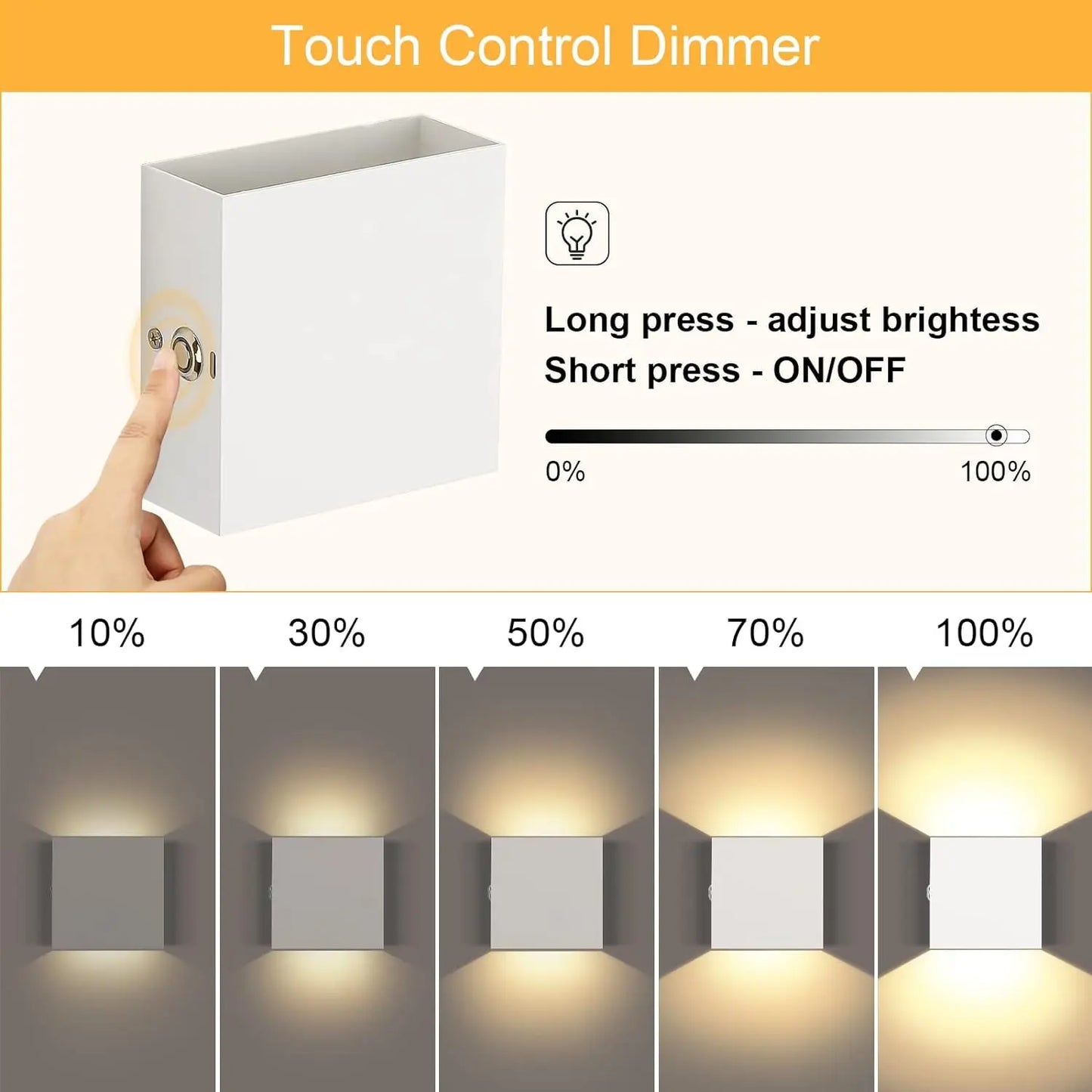 Lightess Battery Operated Wall Sconce