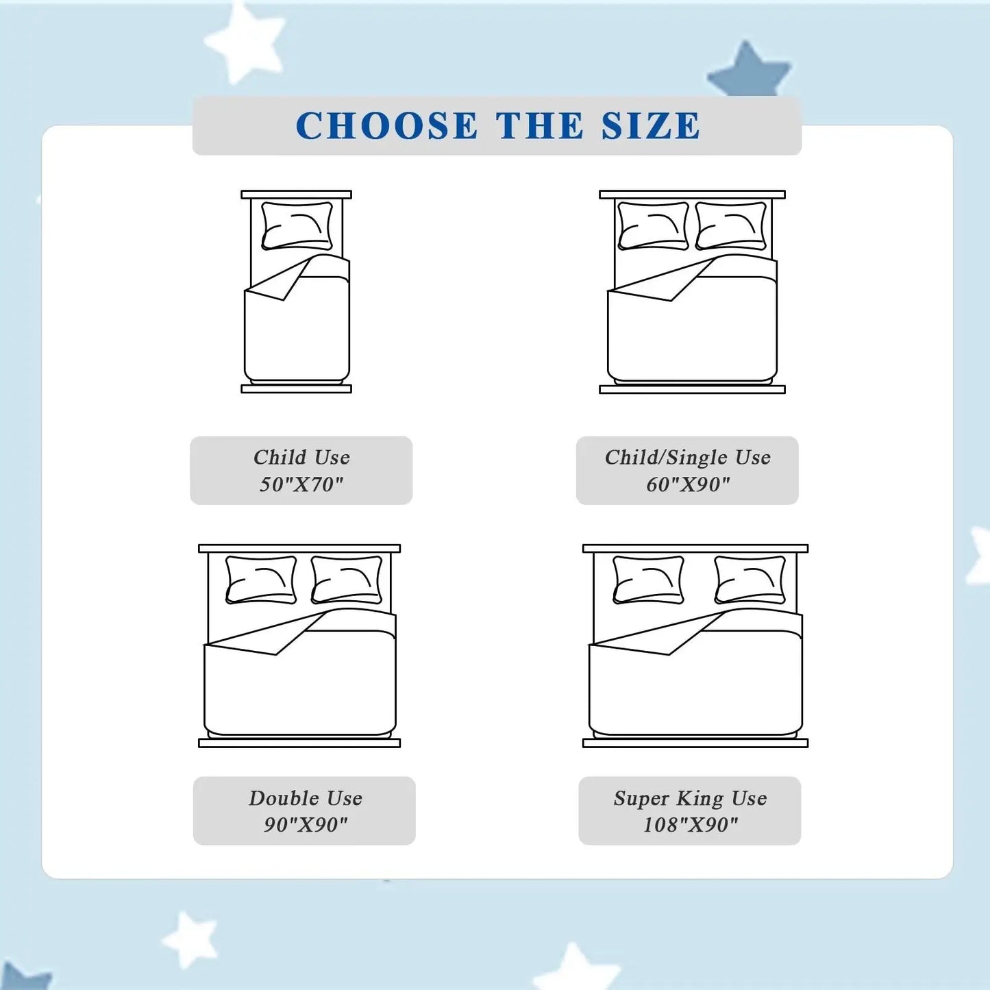 Cooling Blankets Star Print Cooling Throw Blanket, with Double Sided Cold