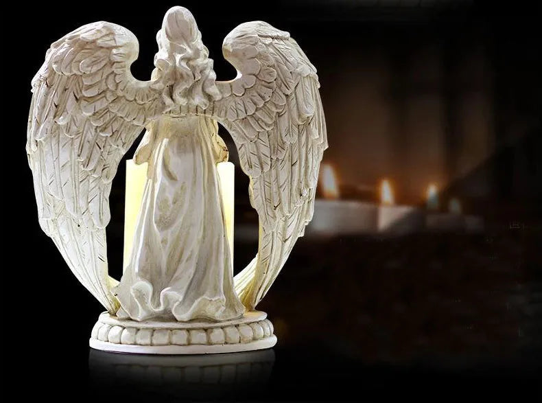 9" Praying Angel Flamless LED Candle Statue