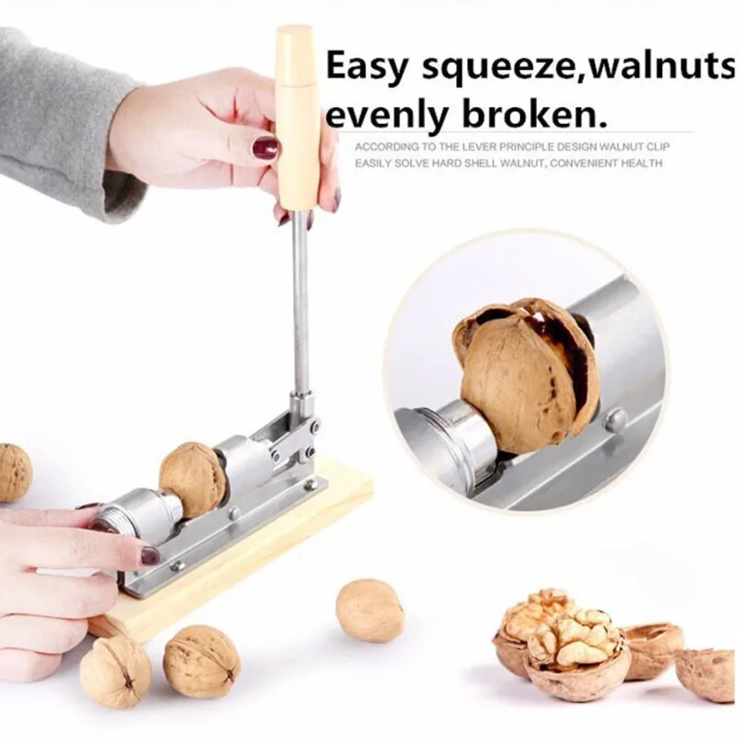 Manual Stainless Steel Nut Cracker Mechanical Sheller Fast Opener