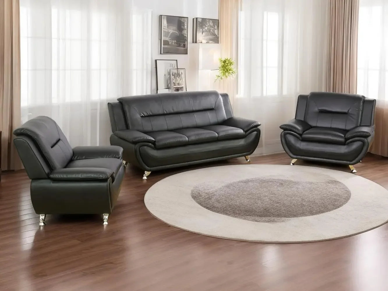 Leather Couches for Living Room, Sectional Sofa