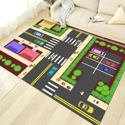 Non-Slip and Waterproof Carpet Soft Fluffy Green Shaggy Rug for children