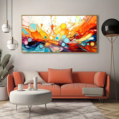 Vibrant Fantasy Art Canvas Painting - Large-Scale Modern Abstract Wall Art