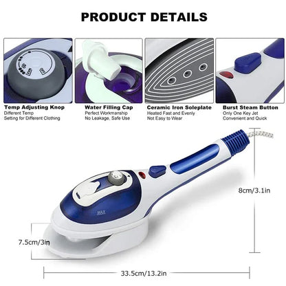 Garment Steamer for Home & Travel - Iron Clothes Generator