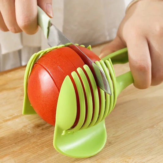 1PCS Green Kitchen Handheld Orange Lemon Slicer Tomato Onion Slicer