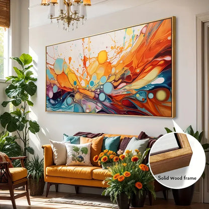 Vibrant Fantasy Art Canvas Painting - Large-Scale Modern Abstract Wall Art