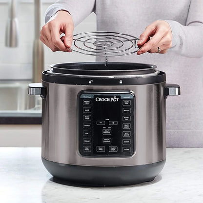 8-Quart Multi-Use XL Express Crock Programmable Slow Cooker and Pressure Cooker with Manual Pressure