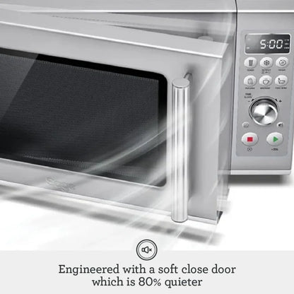 Breville Countertop Compact Wave Soft-Close Microwave Oven, Silver