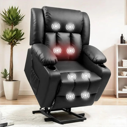 Power Lift Recliner Chair, Electric Leather Lift Recliner Chair W/Massage