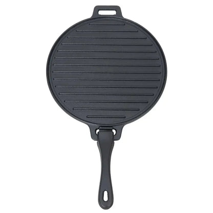 Pre-Seasoned 4-Piece Cast Iron Skillet Set Handles Griddle 6" 10.5" 11"