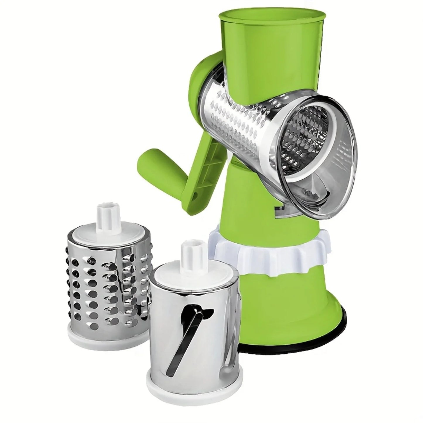 4-In-1 Vegetable Cutter: Rotary Slicer, Grater, Chopper