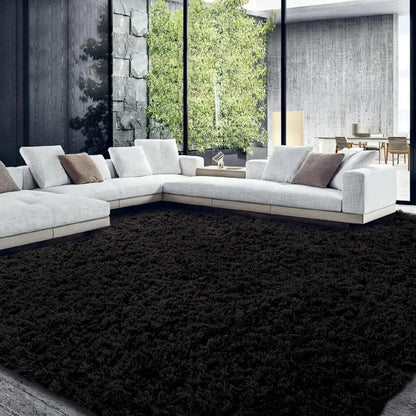 Shaggy Area Rug 9x12 Feet, Large Plush Living Room Bedroom, Non-Skid