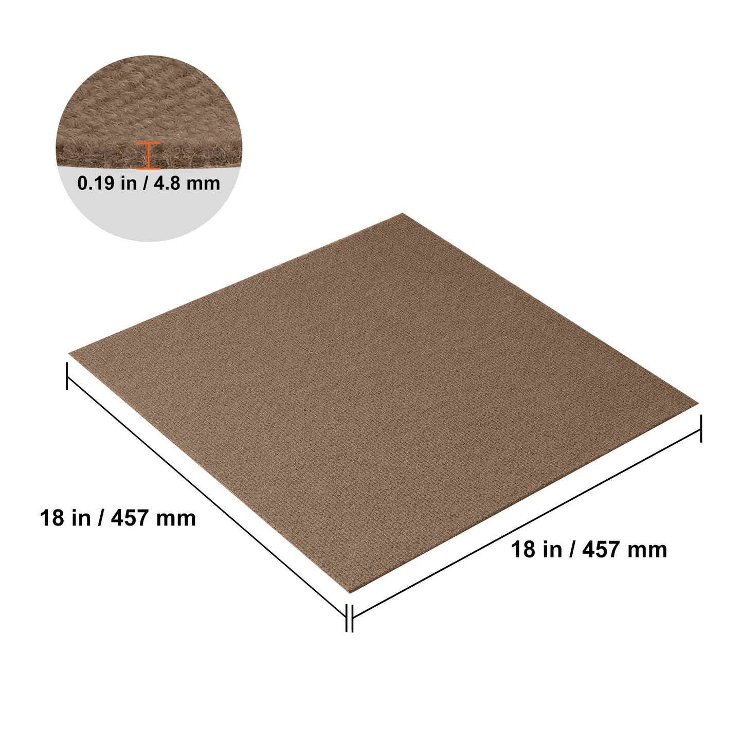 Carpet Tiles Peel & Stick Self Adhesive Carpet Floor Tile Soft Padded