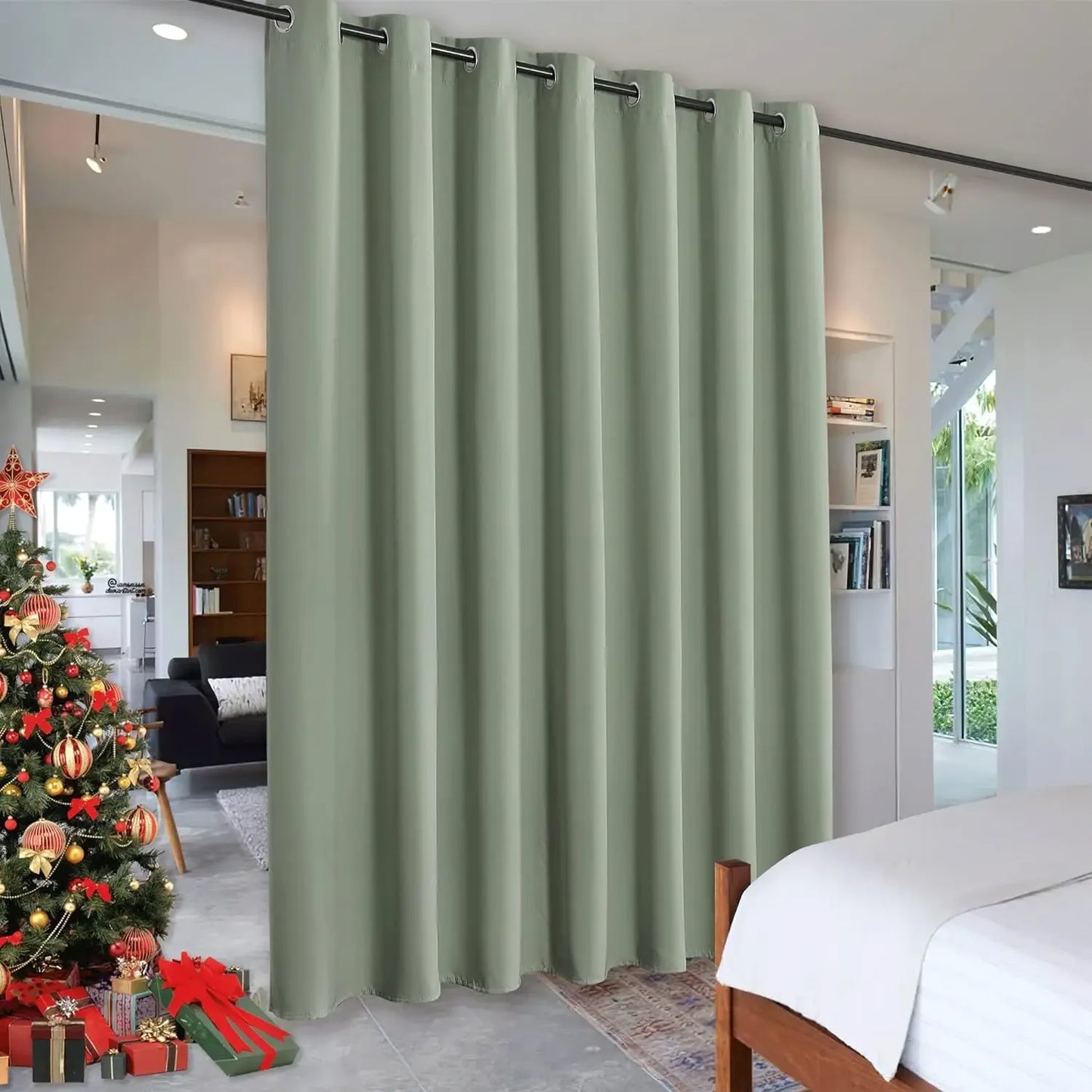 Privacy Curtain for Sliding Glass Door, Light Block Noise Reduce Insulated Ceiling to Floor