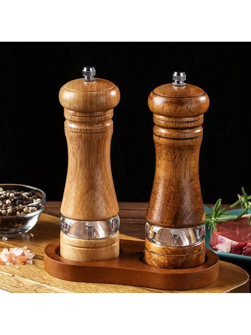 1pc 5 inch Wooden Pepper Grinder Use for Salt or Pepper Shakers