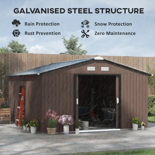 Outdoor Storage Shed, w/Foundation Kit 4 Vents