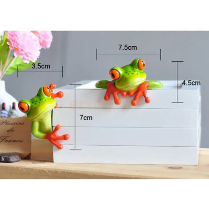 3D Frog Funny Car Office Desk Computer Decor Ornaments Miniatures