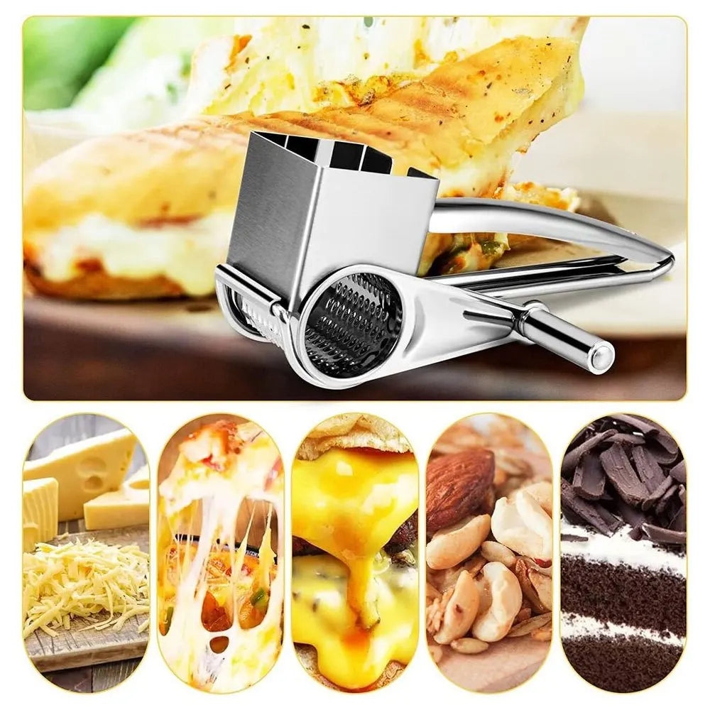 Stainless Steel Hand-Cranked Rotary Cheese Grater Ginger Shredder