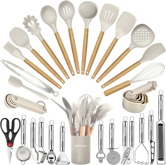 Kitchen Utensils Set- 35 PCs Cooking Utensils with Made of Heat Resistant Food Grade Silicone