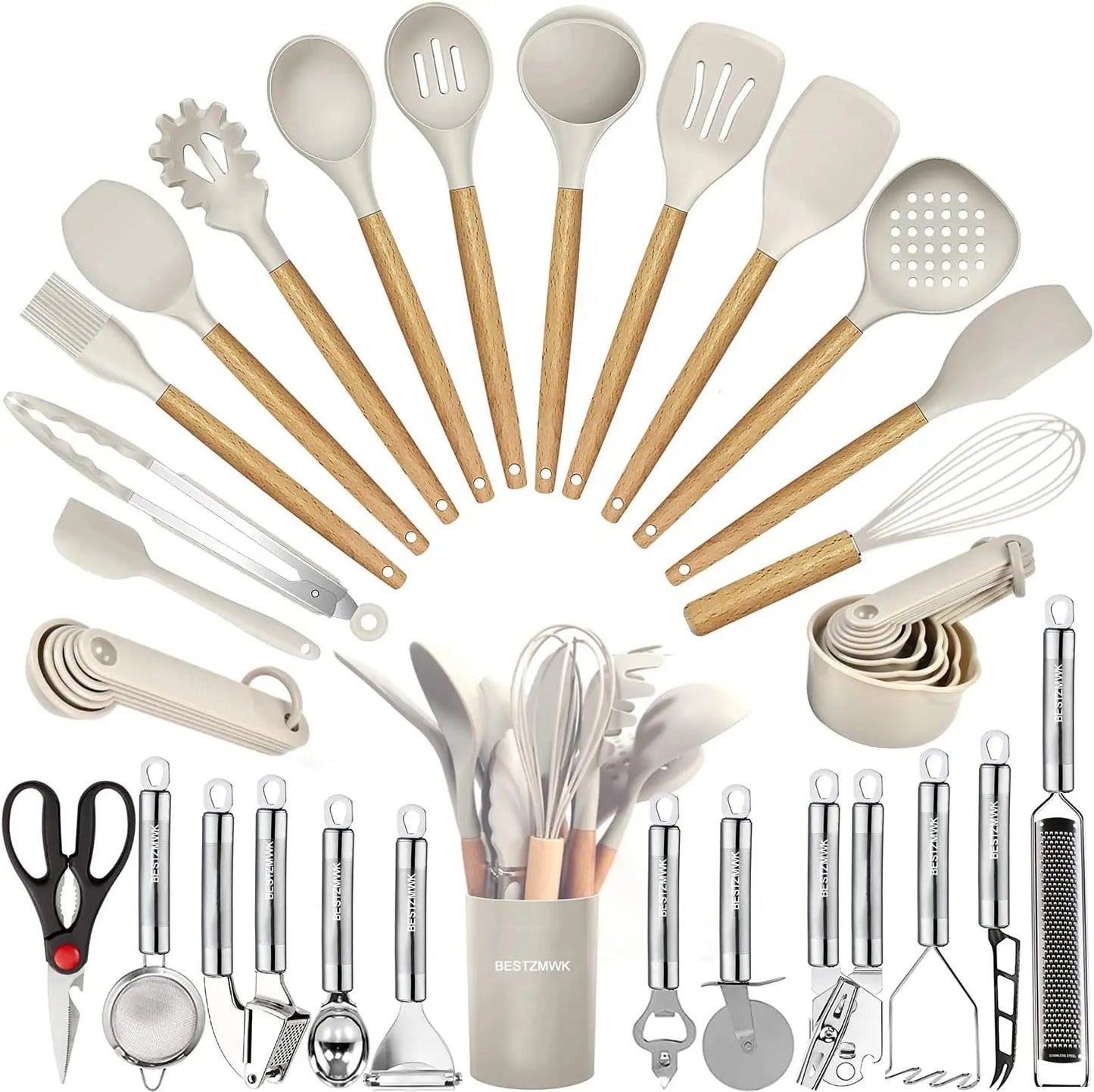 Kitchen Utensils Set- 35 PCs Cooking Utensils with Made of Heat Resistant Food Grade Silicone