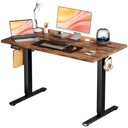 Electric Standing Computer Desk Height Adjustable Workstation Ergonomic Metal Frame