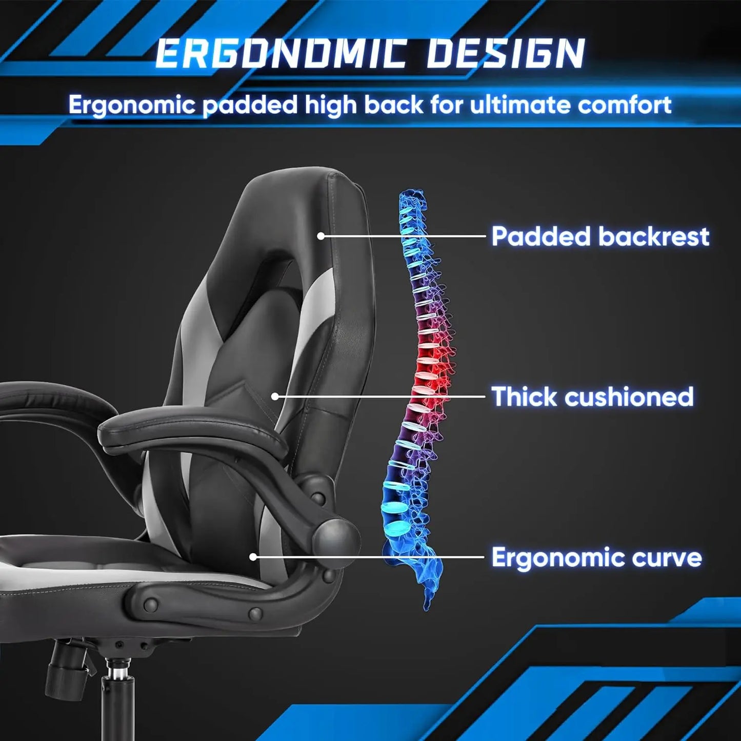 Office Desk Leather Computer Chair Adjustable