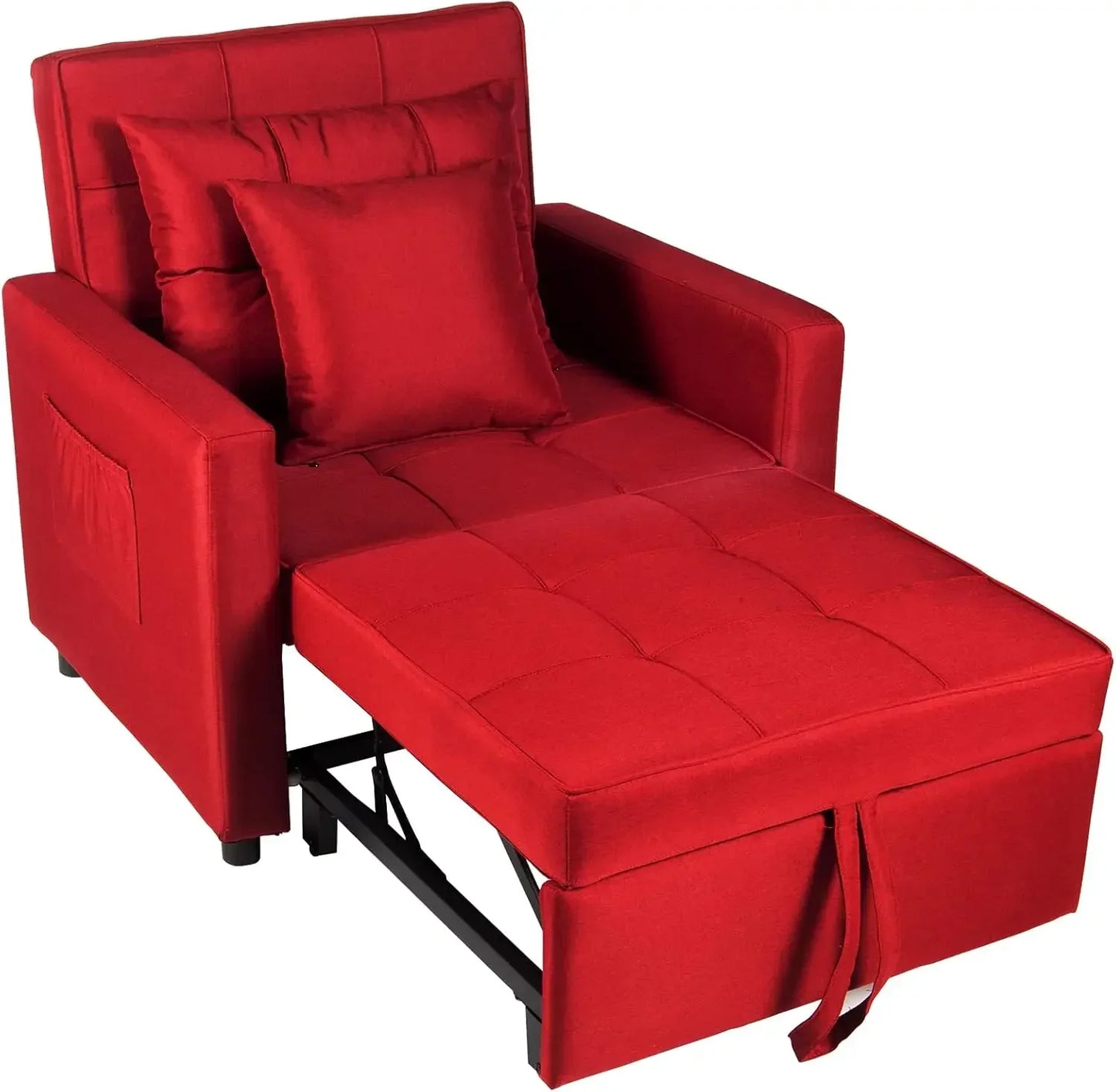 Sofa Bed Chair 3-in-1 Convertible, Lounger Sleeper, Single Recliner