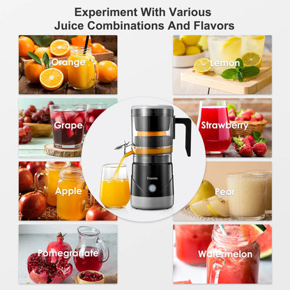 Electric Citrus Juicer, Full-Automatic Orange Juicer Squeezer for Orange, Lemon, Grapefruit