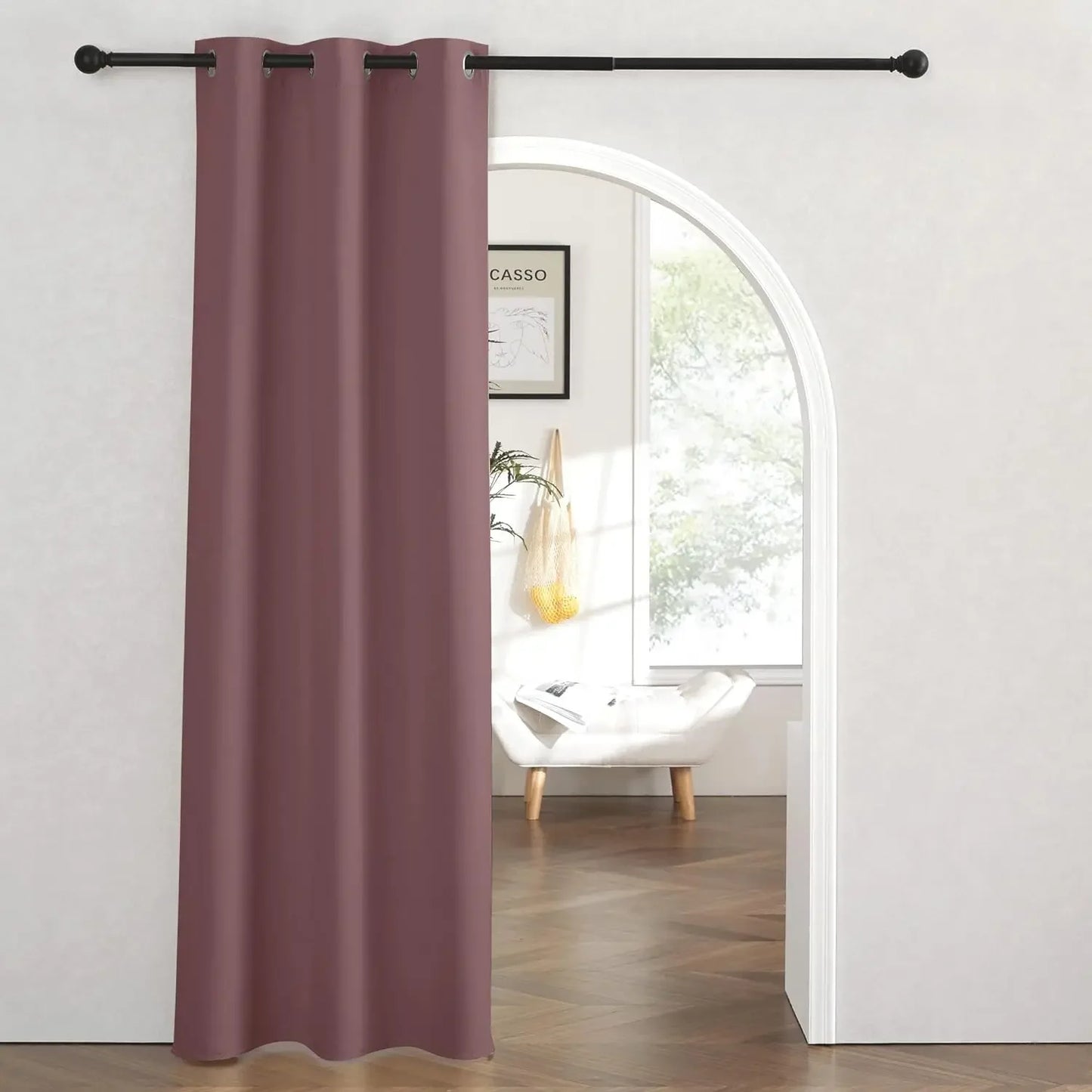 Privacy Curtain for Sliding Glass Door, Light Block Noise Reduce Insulated Ceiling to Floor