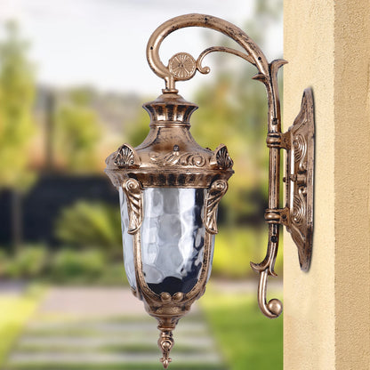 Outdoor Wall Lamp Antique Loft Wood Glass Sconces Vintage