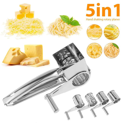 Stainless Steel Hand-Cranked Rotary Cheese Grater Ginger Shredder