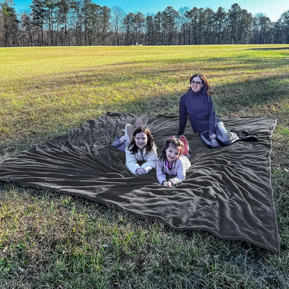 Extra Large 120x120 and 140x140 Fleece Blanket- Ultra Soft, Cozy and Warm