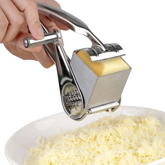 4 In 1 Cheese Shredder Ultra Sharp Rotary Cheese Grater Garlic Ginger