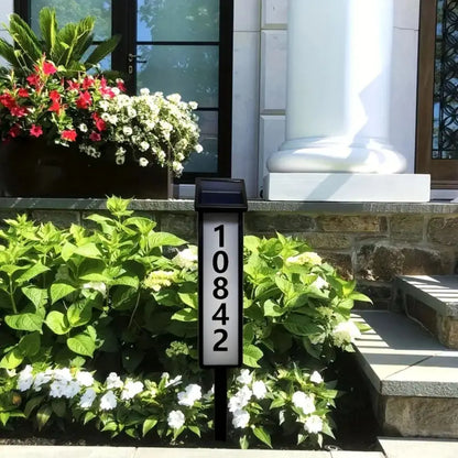 1pc Lighting House Number Light, Solar Address Sign Light With Stake