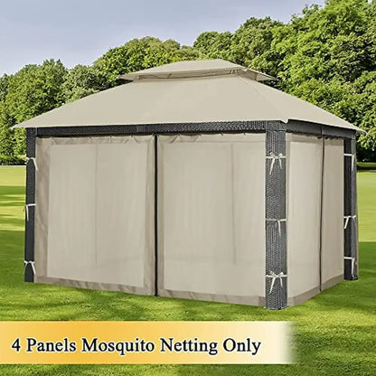 10x10 Universal Gazebo Netting Canopy and Curtains