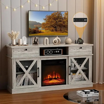 Electric Fireplace TV Stand-Led Entertainment Center