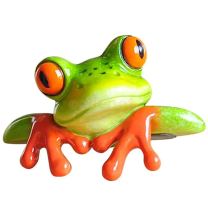 3D Frog Funny Car Office Desk Computer Decor Ornaments Miniatures