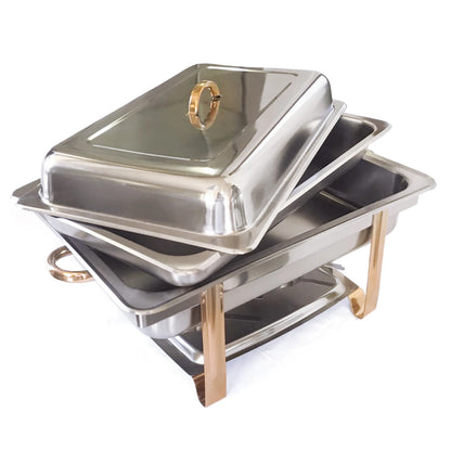 9L Rectangular Food Warmer Chafing Dish Heat Tank Food Insulation