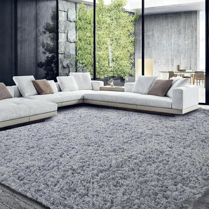 Shaggy Area Rug 9x12 Feet, Large Plush Living Room Bedroom, Non-Skid