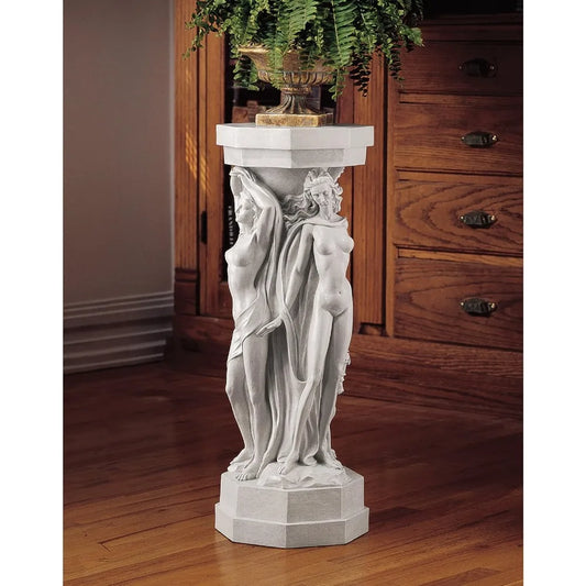 29 Inch Column of Maenads Pedestal Sculpture