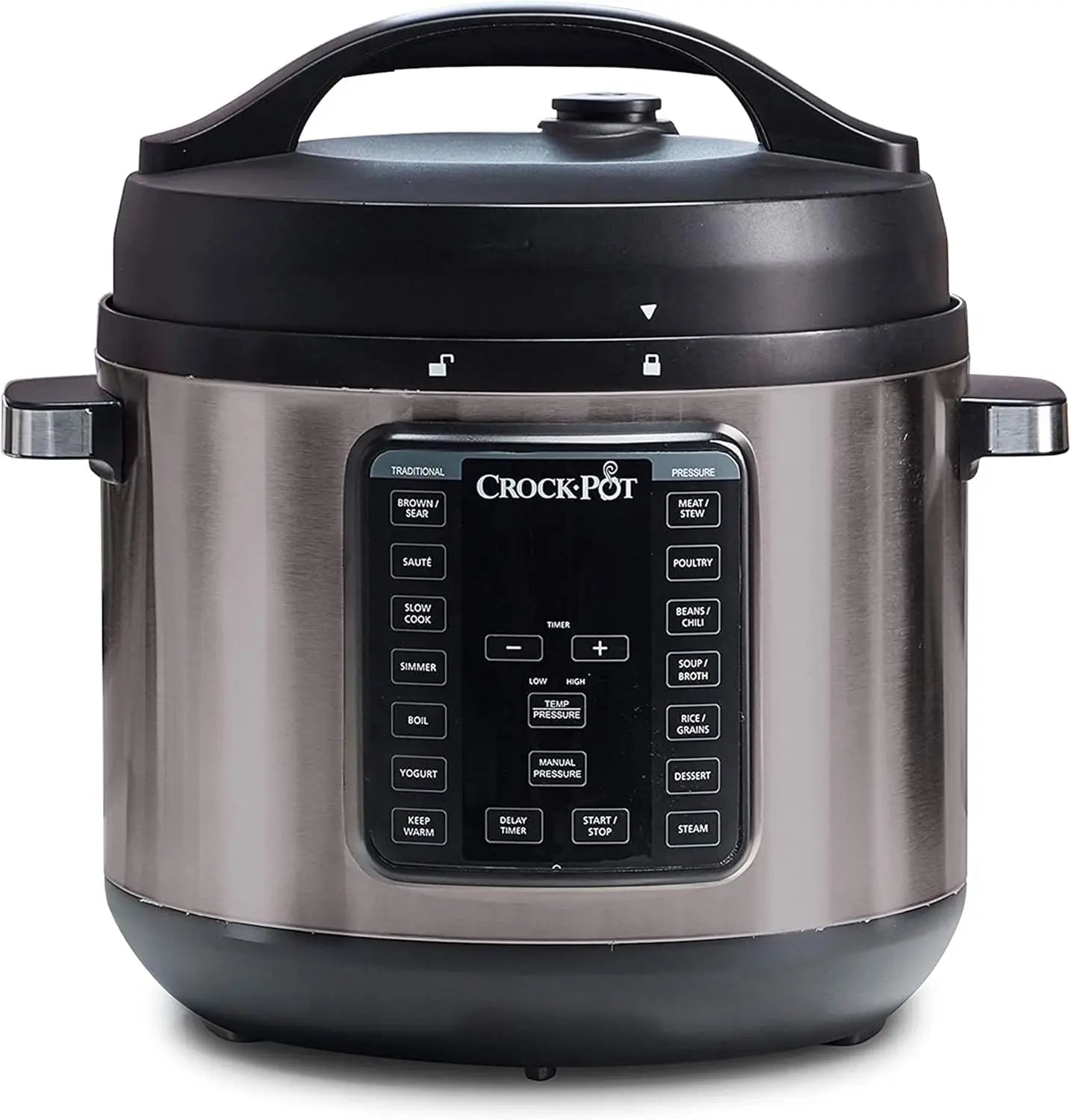 8-Quart Multi-Use XL Express Crock Programmable Slow Cooker and Pressure Cooker with Manual Pressure