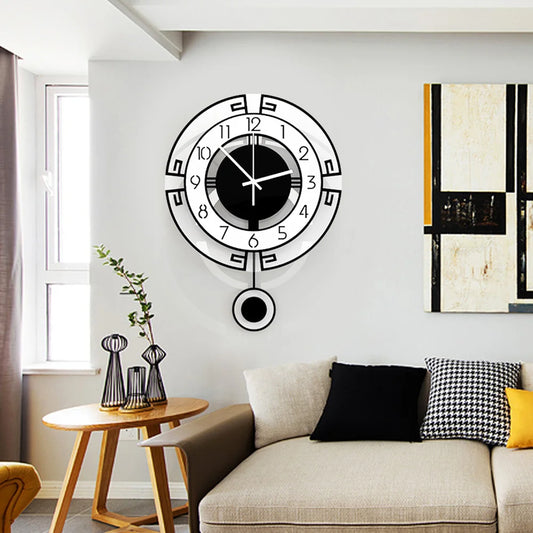 Modern Europe Style Large Swing Wall Clock Modern Quartz