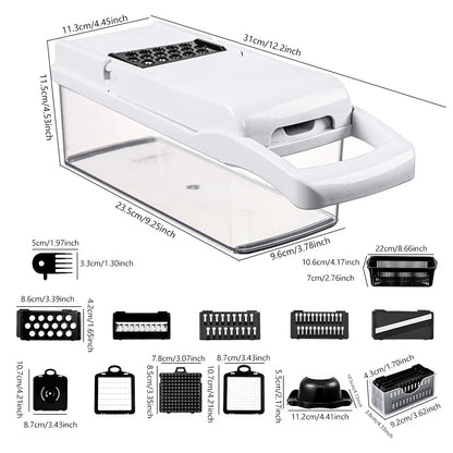 26 piece set of multifunctional vegetable slicer, household planer