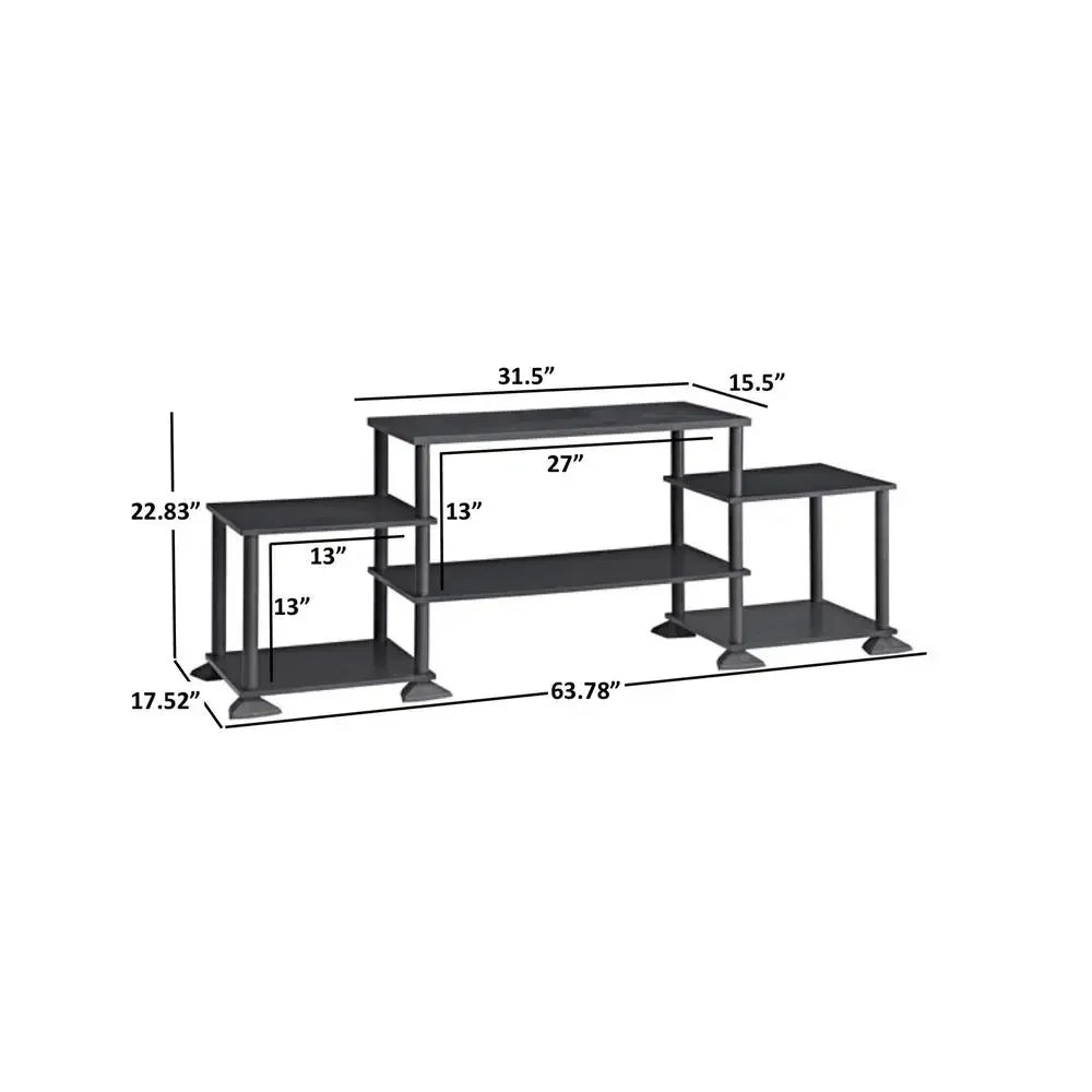 3-Cube TV Entertainment Center Holds up to 40" TVs True Black Oak