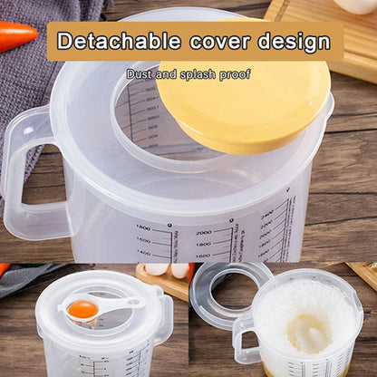 1Pc 2.5L Large Capacity Baking Measuring Cup with Lid